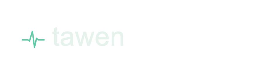 Tawen wordmark, light version for dark backgrounds