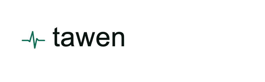 Tawen wordmark, dark version for light backgrounds
